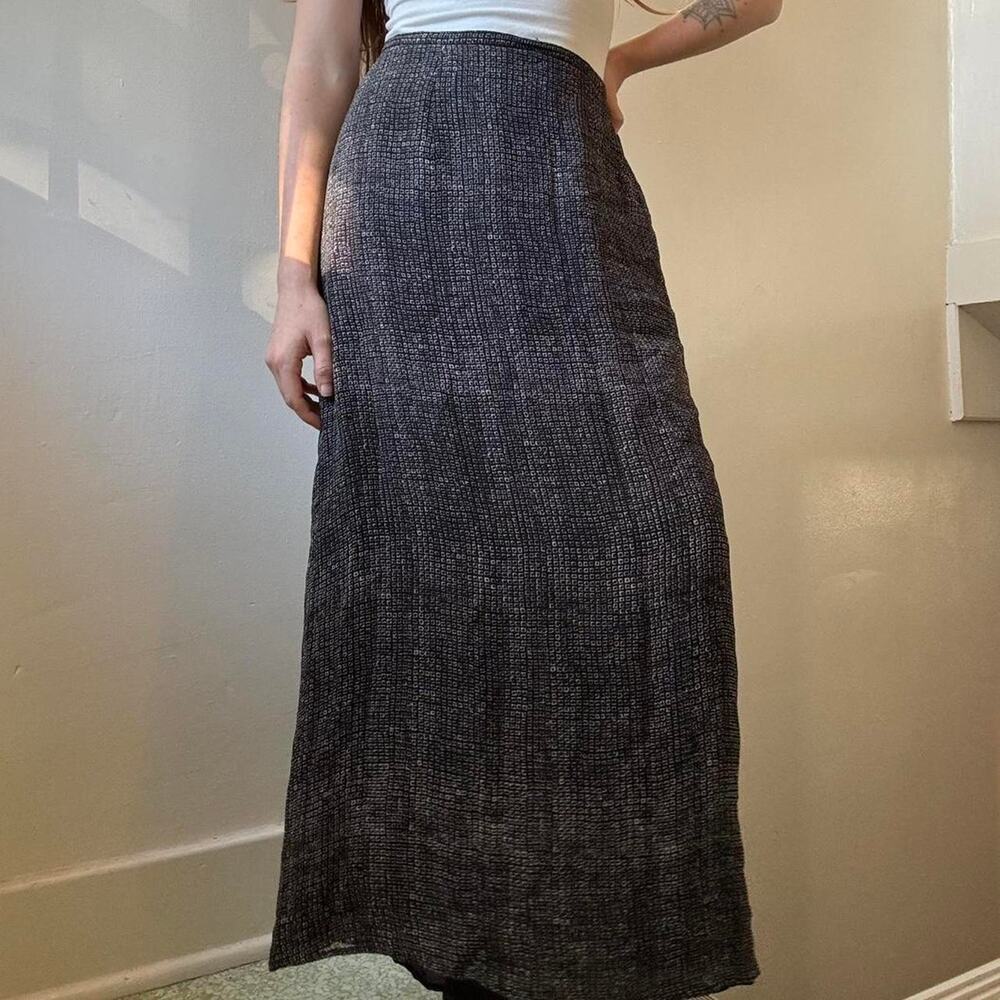 Vintage Allison Taylor Silk Maxi Skirt Large Y2K 2000s Feminine Femme Modest